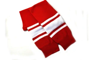 Hokejové štulpny ČERVENO/BÍLÁ (Junior)