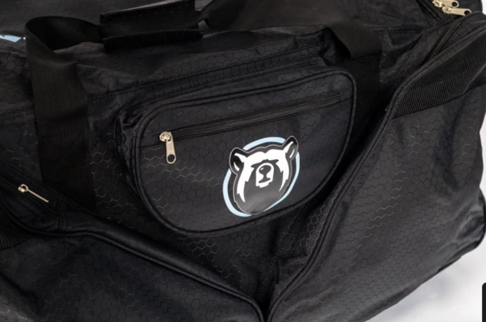Hokejova taška Hockey Bear Wheel Bag Upgraded junior černá-modrá