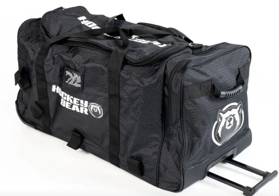 Hokejova taška Hockey Bear Wheel Bag Upgraded junior černá-bílá