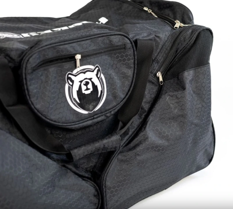 Hokejova taška Hockey Bear Wheel Bag Upgraded junior černá-bílá